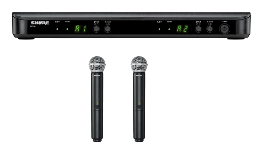 Shure BLX288/SM58 dual-channel wireless microphone system